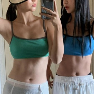 泳衣女款分體比基尼泳裝韓國ins風性感泡溫泉撞色小清新游泳衣女