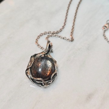 黑太陽石銀吊墬