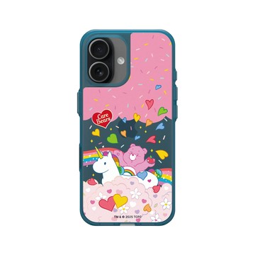 iPhone 17 Clear (相機按鈕) 夜幕藍 - Care Bears - 熊與獨角獸