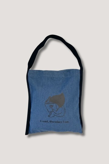 牛仔布袋Tote Bag - 黑色圖案