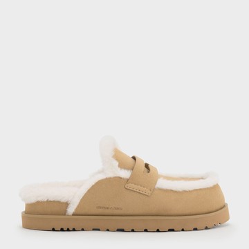 毛毛厚底懶人鞋