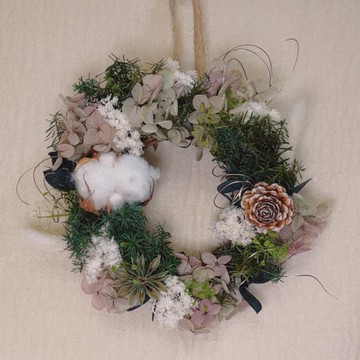 花草系聖誕花圈