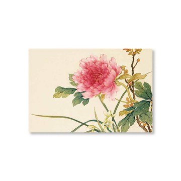 【 明信片 】沈振麟・十二月花神 蘭花牡丹