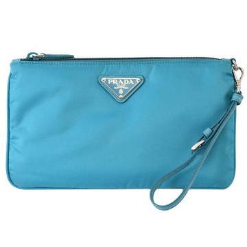 PRADA 1NH545 經典三角LOGO尼龍手拿包/萬用包.松石綠