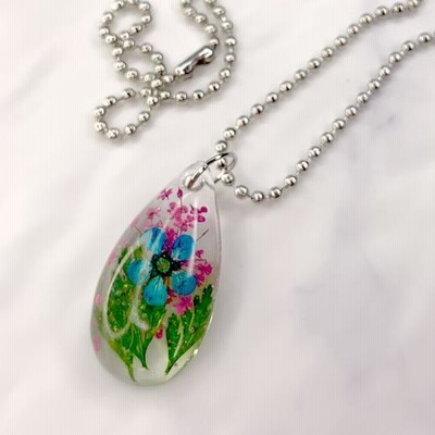 ドライフラワー ペンダント ネックレス トップ DIY キット UV