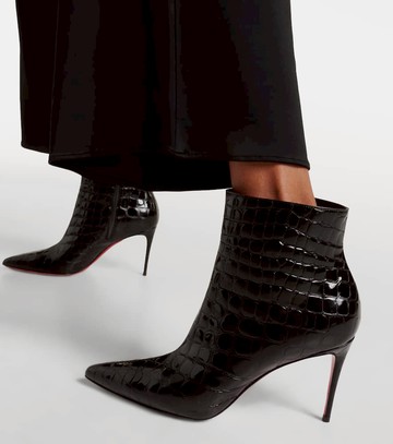 Christian Louboutin So Kate 85 croc-effect ankle boots