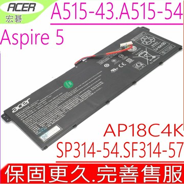 ACER AP18C4K 電池 原裝 宏碁 Aspire 5 A515-43 A515-54 A515-54G A514-52G A514-52K A515-43G SP314-54N SF314-57G N19Q7 P214-52G 3ICP5/81/68 P214-53G P215-41
