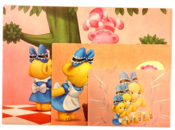 真愛日本 16070800058\t專賣店資料夾3入-大學熊變裝艾莉絲粉     東京迪士尼專賣店帶回 資料夾 文件夾