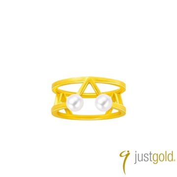 【Just Gold 鎮金店】鎏光．幾何 Infinity Luxe 黃金戒指