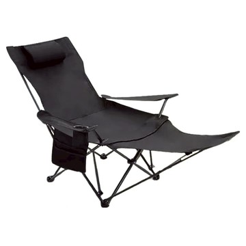 MICHAEL FITNESS 麥克健身 五檔可調節高背月亮椅 腳托款 黑色 牛津布 碳鋼  1個