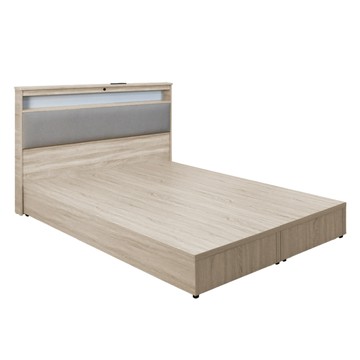 IHouse-日式匠心床頭+床底 房間組兩件 單大3.5尺古橡