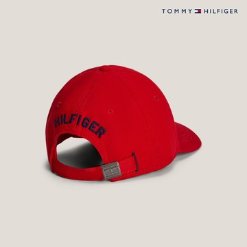 【Tommy Hilfiger】Ardin 棉質斜紋棒球帽_紅色