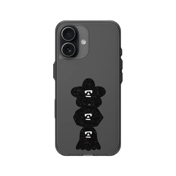 iPhone 17 Clear (相機按鈕) 酷墨灰 - Abei - Mask Fam探索小隊疊起來