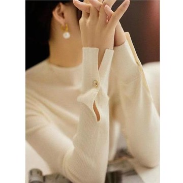 正品哥家新款2025秋冬半高領修身顯瘦長袖針織衫打底內搭衫上衣女