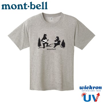 【Mont-Bell 日本 男 WIC.T FOREST PERFORMANCE 短袖上衣《淺灰》】1114820/排汗衫