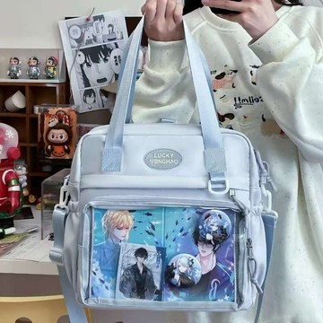Bag House👜 日係百搭高顔值單肩斜挎包ins學院風軟妹少女包包大容量吧唧痛包