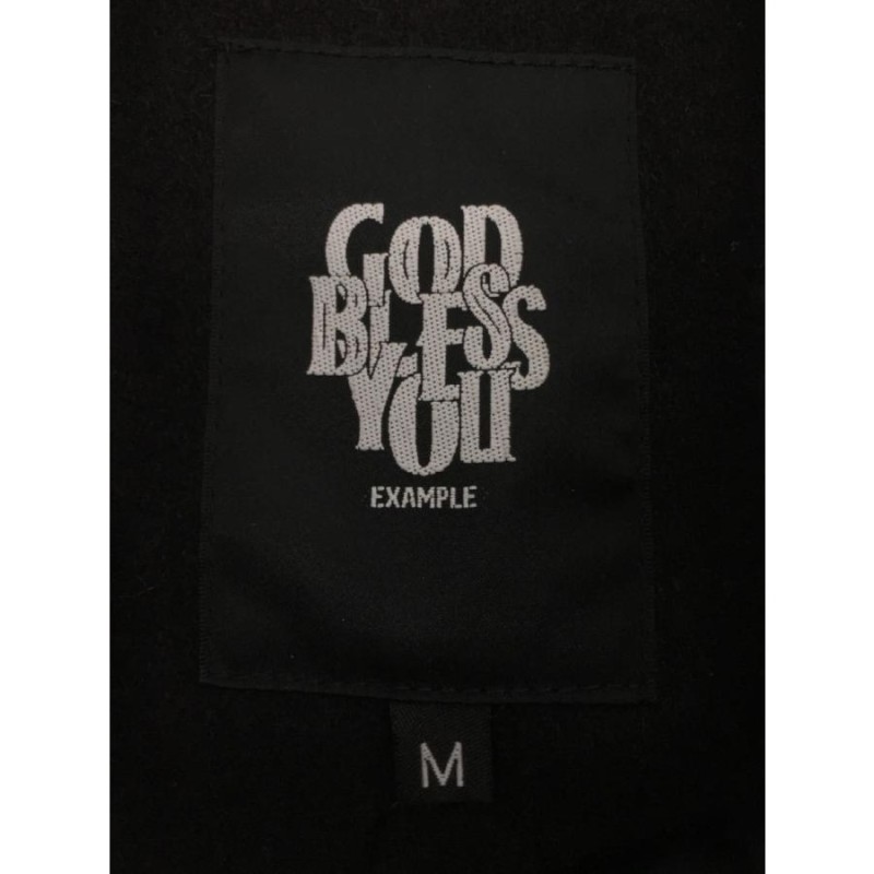 EXAMPLE◇GOD BLESS YOU/スタジャン/M/ウール/BLK | LINEショッピング