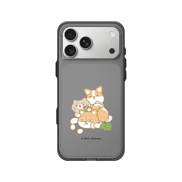 iPhone 17 Pro Max Clear (相機按鈕) 酷墨灰 - 柴語錄 Shiba Says - 端午立蛋