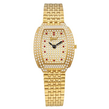 Ogival 愛其華 超薄錶款 星璨晶鑽女士腕錶 男女對錶 3872LK 金色