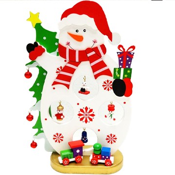 MODACore 摩達客 繽紛耶誕創意DIY小吊飾木質大雪人組 白色 1組 - 耶誕節裝飾擺件  26 x 17 x 7cm