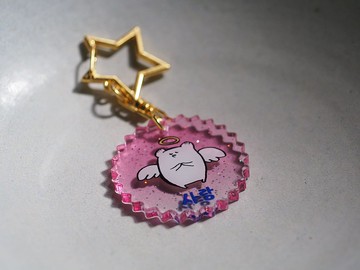 壓克力吊飾-愛天使刺蝟