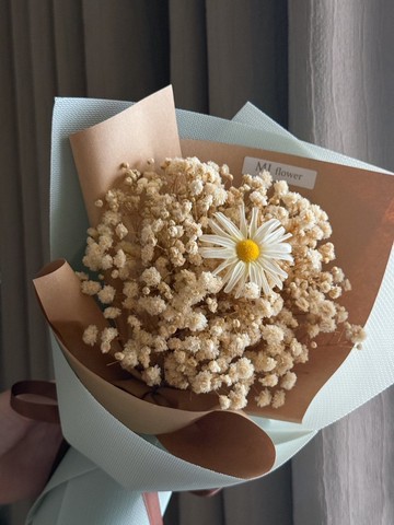 mjflower梅姬花氏-限定畢業季永生滿天星花束- 永生花 畢業花束