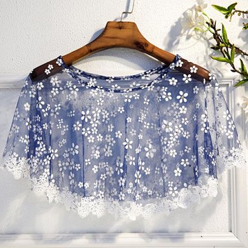 新款套頭蕾絲披肩薄寬松外套超仙夏百搭防曬小坎肩休閑斗篷外搭女