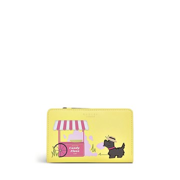 Radley London Womens Leather Radley Candy Floss Medium Bifold Purse - Yellow Medium