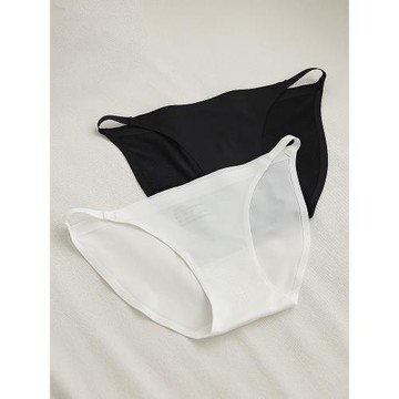 貼身日記法式極簡輕性感細帶黑白色冰絲一片式無痕低腰三角短褲女