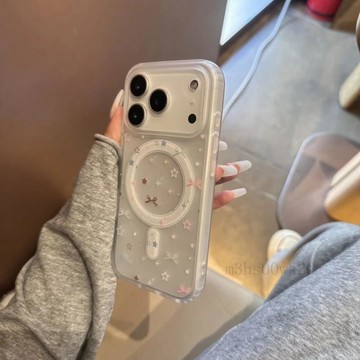 彩色蝴蝶結星星 防摔 適用蘋果iPhone17 16 15 14 磁吸殼13 12 11 Promax 手機殼