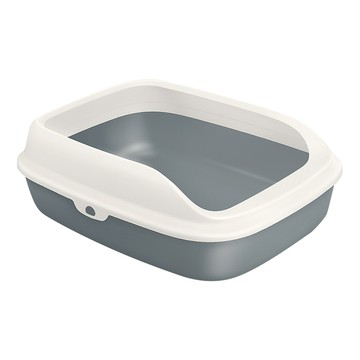 【貓砂盆 滿額免運】單層繽紛貓砂盆(L) 可加購濾砂網格變身雙層貓砂盆 半罩式貓砂盆 前踏板凸點可降低落砂率