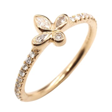 【二手名牌BRAND OFF】Tiffany & Co 蒂芬妮 18K玫瑰金 鑽石 Fleur De Lis 戒指