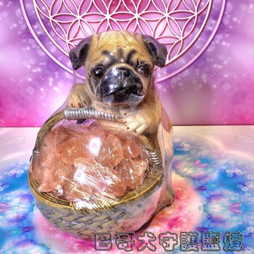 巴哥犬守護鹽燈28公分高 造型鹽燈~居家風水、招財納福、擋煞避邪、氣氛營造