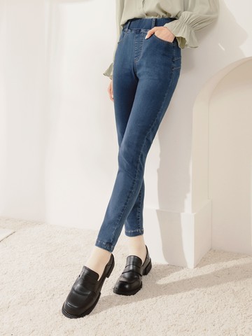 視覺細-5KG．經典彈力牛仔窄管魔法顯瘦褲