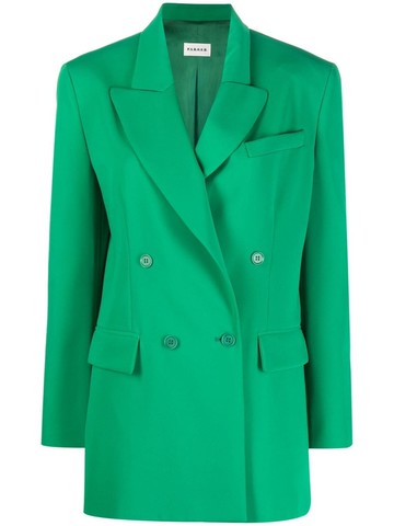 P.A.R.O.S.H. - double-breasted blazer - women - Polyester/Viscose/Acetate - XS - Green