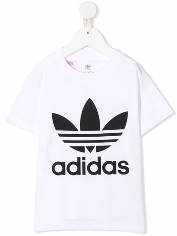 adidas Kids - logo print cotton T-shirt - kids - Cotton - 6 yrs - White