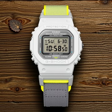 CASIO 卡西歐 G-SHOCK 運動風布質錶帶電子錶 學生錶 手錶 DW-5600MNC-7A8