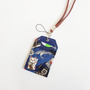 【日式圖騰-藍&深藍】 御守造型卡套 卡套 證件套