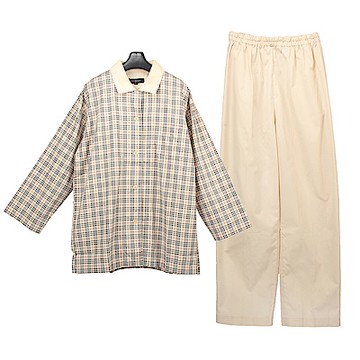 BURBERRY 巴寶莉 經典格紋純棉長袖休閒家居服-淺駝色