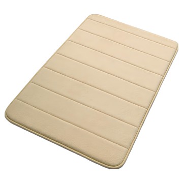 珊瑚絨記憶地墊 80 x 50cm 駝色 - 柔軟吸水防滑  1個