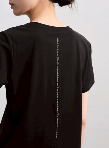 涼感印花V領T-Shirt