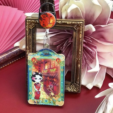 伸縮卡套 | 識別證套 | 悠遊卡套 - 九份 旗袍貓