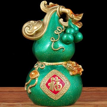 彩銅葫蘆擺件招財家居客廳玄關裝飾品辦公室桌擺設喬遷新居禮品