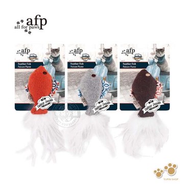 afp 復古貓系列 羽毛花魚 柔軟毛絨 貓咪玩具 毛絨玩具 貓玩具 寵物玩具 貓草 貓薄荷 花色隨機