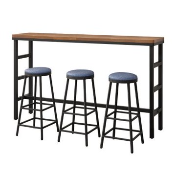 唯熙傢俱-安迪工業風柚木色6尺吧台桌