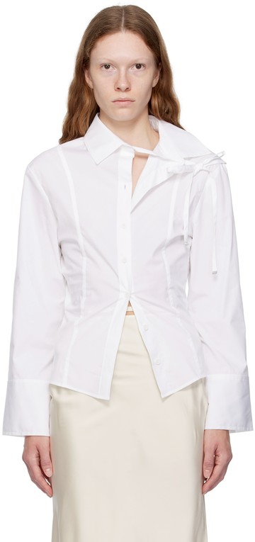 JACQUEMUS 白色 Le Chouchou 系列 La Chemise Ruban 衬衫