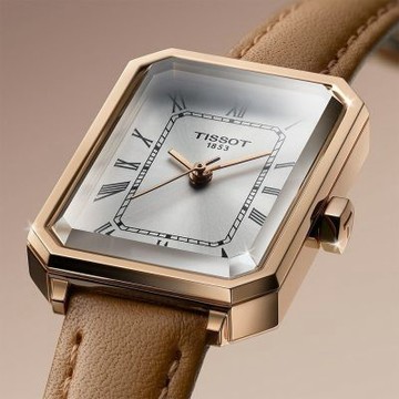 TISSOT 天梭 官方授權 T160.110.36.033.00 SRV系列 幾何線條方形石英女錶 寵爸時刻 送禮推薦-30mm T1601103603300