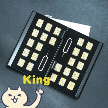 金屬 SIM 卡盒 手機電話卡收納盒 適用第三代 NANO SIM 卡 緊固防掉不易遺失外出攜帶配件整理小巧體型便於收納