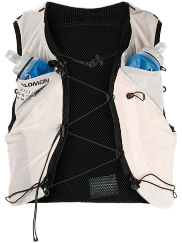 MM6 Maison Margiela X Salomon - numbers-motif cropped gilet - unisex - Polyamide/Polyester/Elastane/Polyamide/Elastane/Polyamide/Elastane/Polyamide...