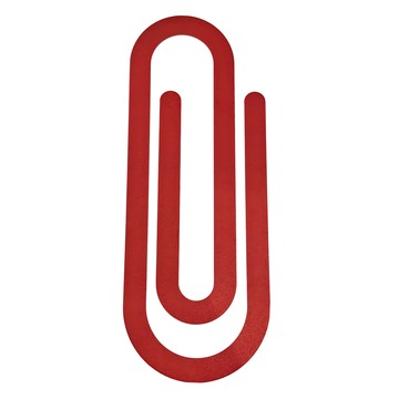 FOLD & PLAIT Paper Clip Bookmarker 迴紋針書籤 73H x 200W x 3D mm 金屬材質  紅色  1個